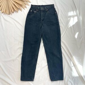 Levi’s Vintage Orange Tab 881 Straight Leg High Waisted Rise Black Mom Jeans 27